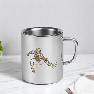 Stainless Steel Kids Mug – Custom Cartoon Character Engraved