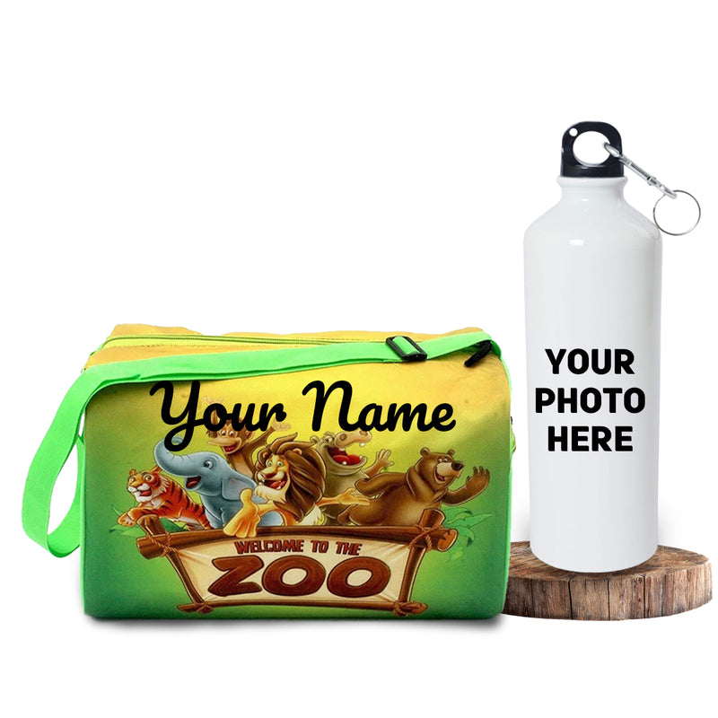 Kid's Duffle Bag & Bottle Combo Set with Child's Name Printed