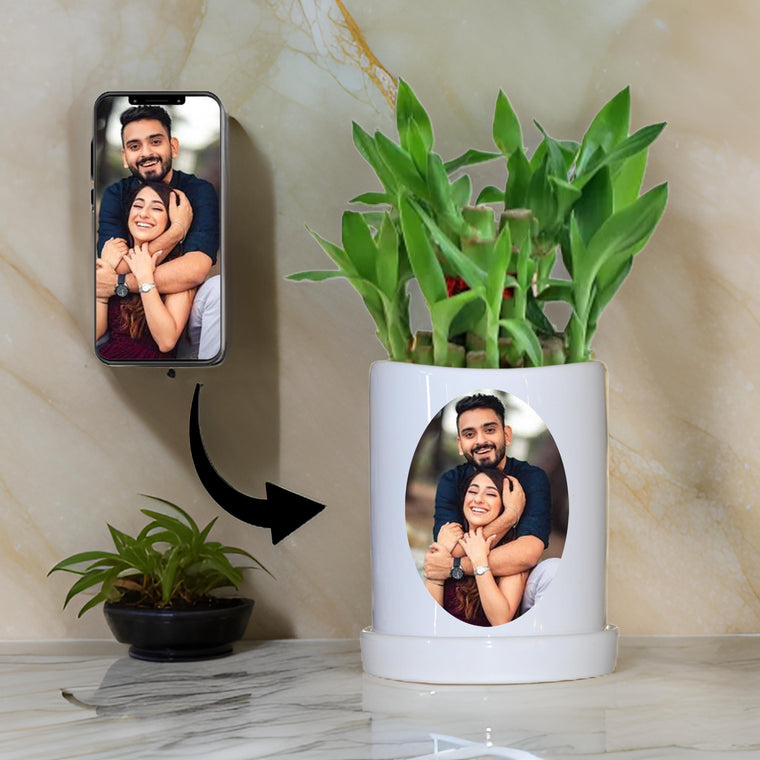 Custom Small Plant Pot with Unique Photos or Designs