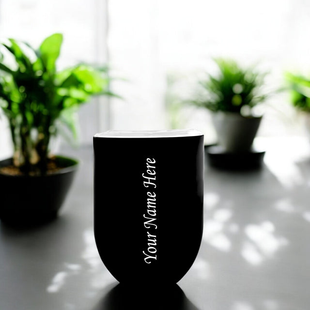 Steel Vacuum Insulated Coffee/Travel Mug with Name Engraved.