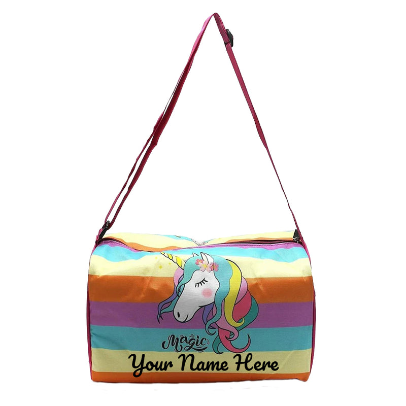 Kid's Travel Duffle Bag with Name Printed - Duffle Bag for Kids