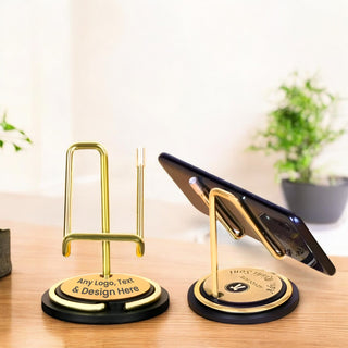 Custom Name Engraved Mobile Holder – Perfect for Office Gifting.