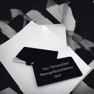 Personalized Black Aluminium Wallet Insert with Card Holder.