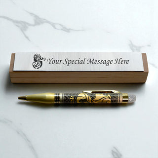 Personalized Zodiac Sign Engraved Metal Ball Rashi Pen.