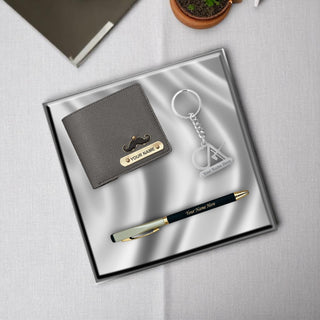 Personalized Wallet, Pen & Keychain Combo – Perfect Gift for Him