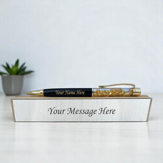 Personalized Pen with Name Engraved Pen and Message on Wooden Box