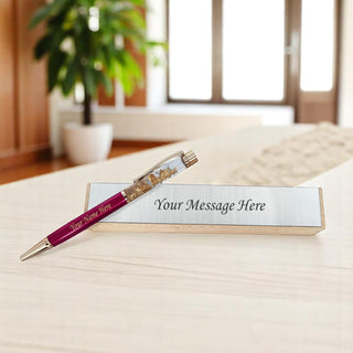 Personalized Pen with Name Engraved Pen and Message on Wooden Box
