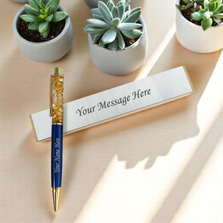 Personalized Pen with Name Engraved Pen and Message on Wooden Box