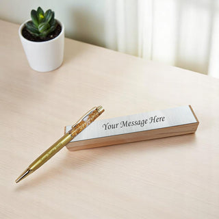 Personalized Pen with Name Engraved Pen and Message on Wooden Box