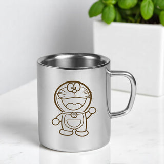 Stainless Steel Kids Mug – Custom Cartoon Character Engraved