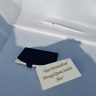 Stainless steel Wallet Insert with Card Holder with your message engraved.