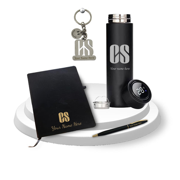 CS Essentials Kit: Keychain, Black Bottle, Pen & Diary.