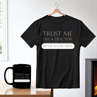 Personalized Doctor Gift Set – Custom Name Printed T-Shirt & Mug for Medical Professionals