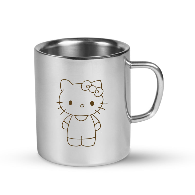 Stainless Steel Kids Mug – Custom Cartoon Character Engraved