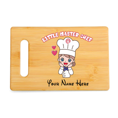 Little Master Chef Personalized Wooden Board for Kids | Custom Name Print