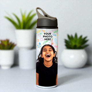 Personalized Water Bottle – Custom Photo Printed with Name