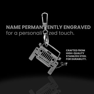 Personalized Stainless Steel Bike & Car Keychain with Name Engraved - Unique Gift for Birthdays for Car/Bike Lovers.