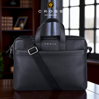 Premium Cross Laptop Sleeve With Luggage Strap & Handle.