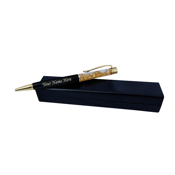 Personalized Black Gold Pen