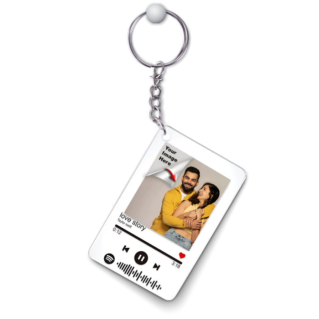 Custom Spotify Keychain with Photo & Scannable QR Code