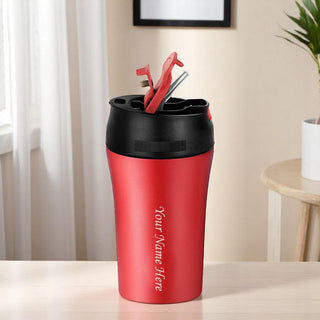 Personalized Stainless Steel Straw Tumbler with Your Name or Company Logo Engraved.