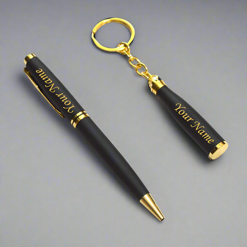 Custom Pen & Keychain Gift Set.