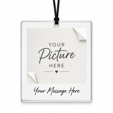 Personalized Photo Car Hanging with Picture & Custom Message |3 x 2 Inch