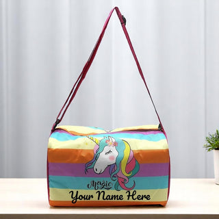 Kid's Travel Duffle Bag with Name Printed - Duffle Bag for Kids