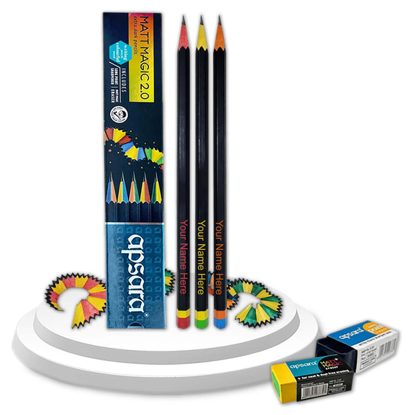 Apsara Pencil with Name – Perfect for Kids' Birthday & Return Gifts (Pack of 2)