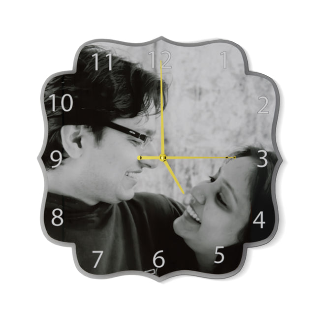 Acrylic Wall Clock (12x12 Inches) – Custom Photo with Unique Design.