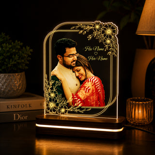 Customized HD UV Printed Photo Acrylic LED Photo Frame 6x8 Inch.