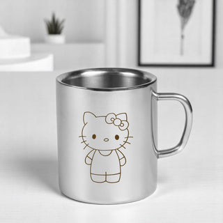 Stainless Steel Kids Mug – Custom Cartoon Character Engraved