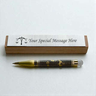 Personalized Zodiac Sign Engraved Metal Ball Rashi Pen.