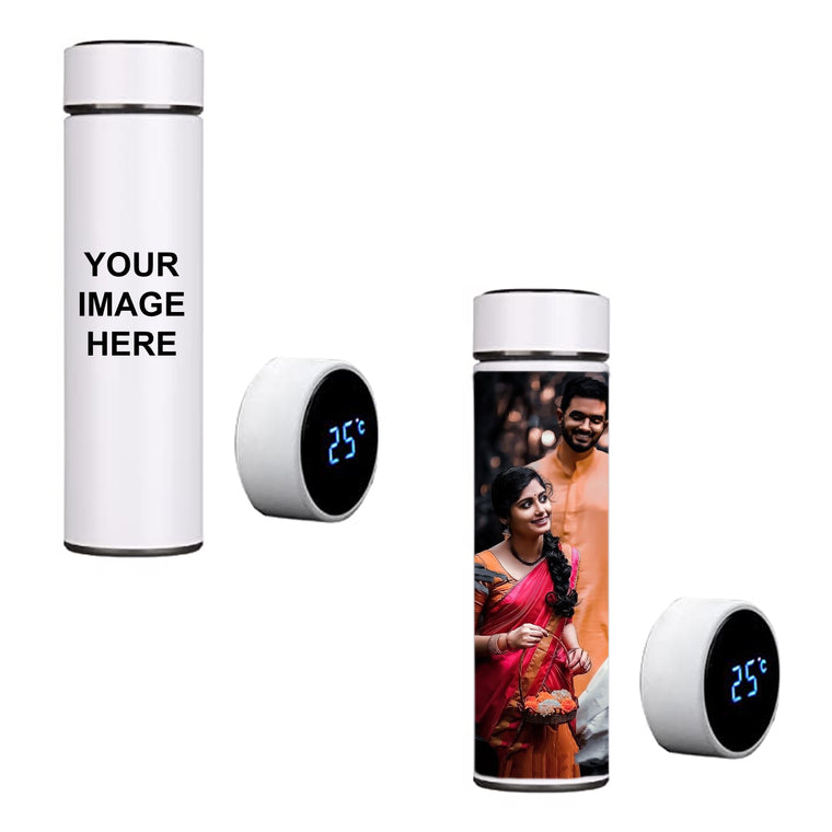 Personalized White Temperature Bottle with Photo