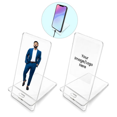 Customized Acrylic Mobile Stand with Custom Photo / Logo