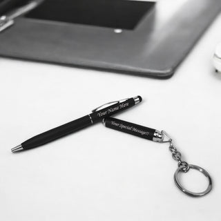 Personalized Pen & Keychain with Your name engraved on it.