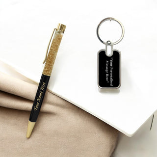 Personalized Engraved Pen & Keychain Gift Set – Custom Name Engraved.