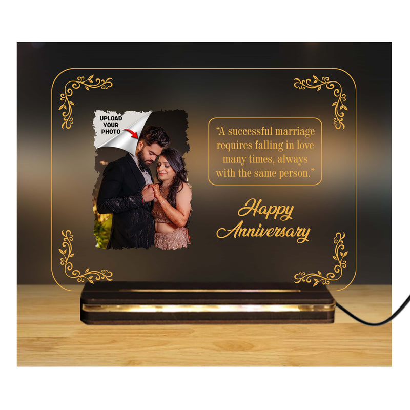 Acrylic LED Photo Frame – Customizable with Your Photo & Wishes.