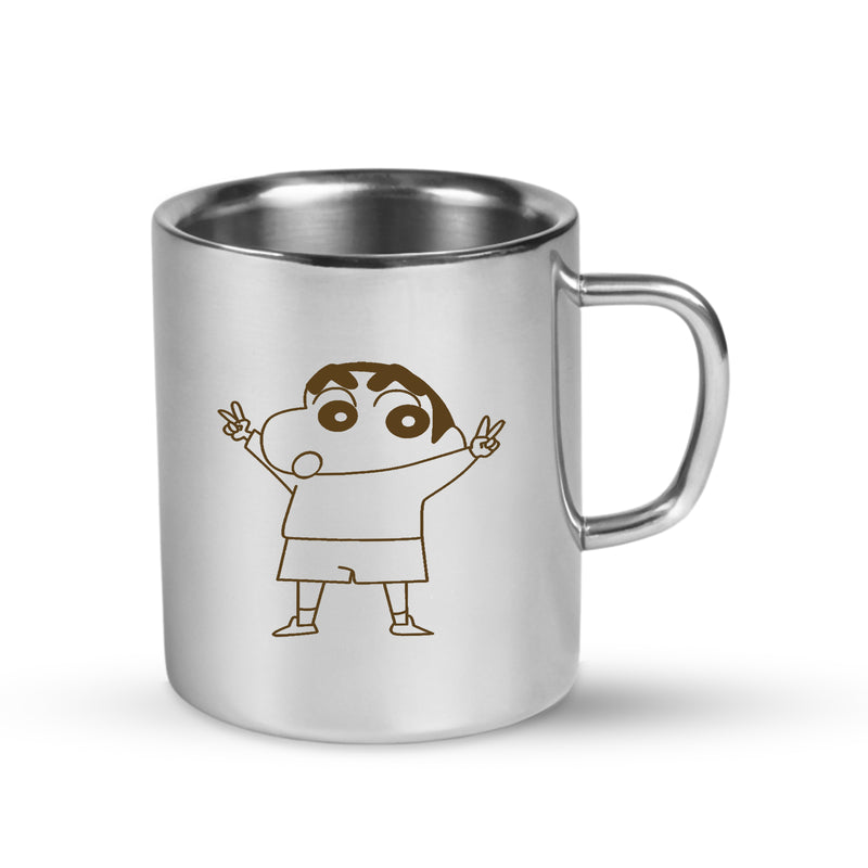 Stainless Steel Kids Mug – Custom Cartoon Character Engraved