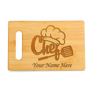Personalized Chef Engraved Wooden Chopping Board – Custom Name