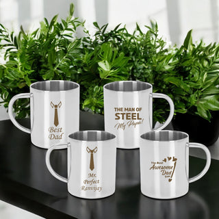 Custom Stainless Steel Mug – Father’s Day Gift. (Only 1 Mug from 4 Designs)