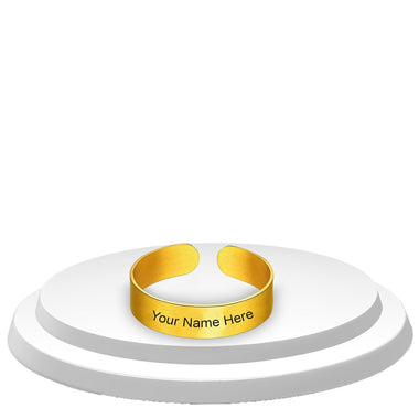 Personalized Stainless steel Adjustable Ring with Your Name Engraved.