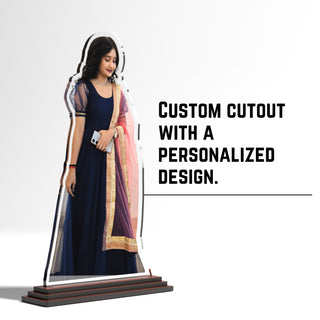 Personalized Acrylic Picture Cutout (6x8 Inches) With Custom Photo Printed.