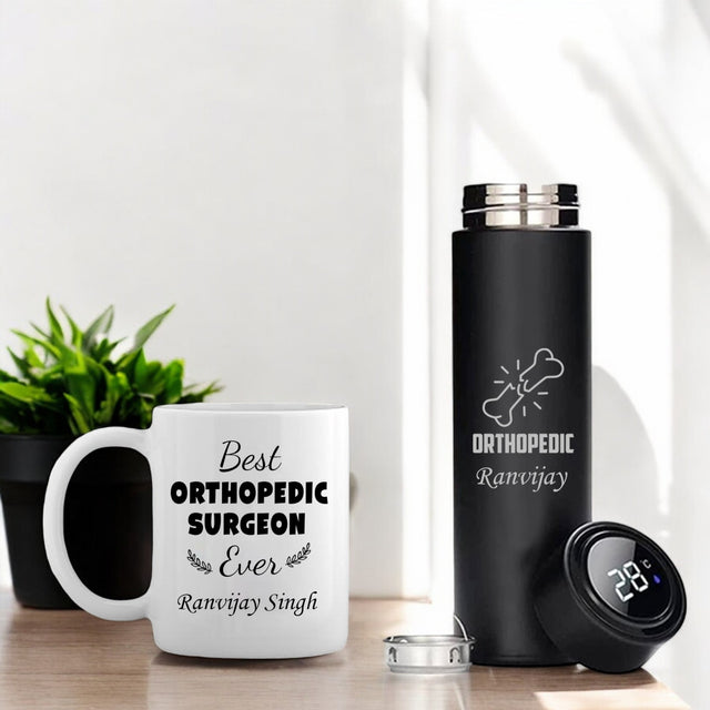 Orthopedic Drinkware Set - Customized Bottle & Coffee Mug