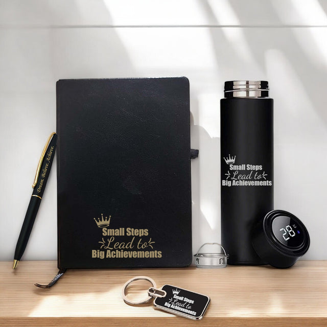 Corporate Gift Set - Pen, Keychain, Bottle,& Diary with Quote Engraved.