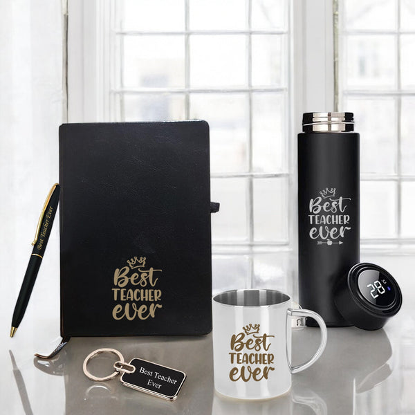 Teacher Appreciation Set: Diary, Keychain, Bottle, Pen & Mug.