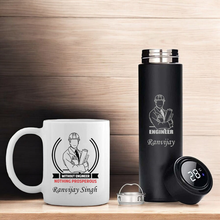 Engineer Drinkware Combo Set - Mug & Temperature Bottle.