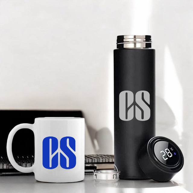 CS Theme Combo - Black Bottle & Coffee Mug.