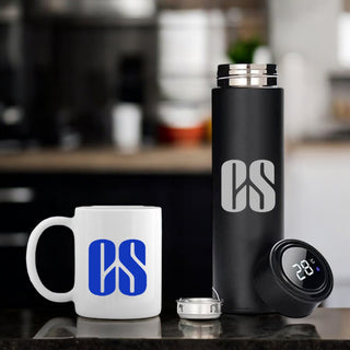 CS Drinkware Set – Engraved Bottle & Coffee Mug.