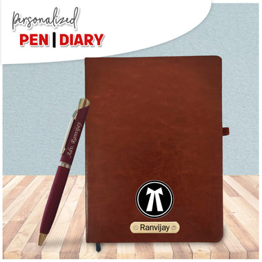 Customized Advocate Set: Name Engraved Pen & A5 Black Diary